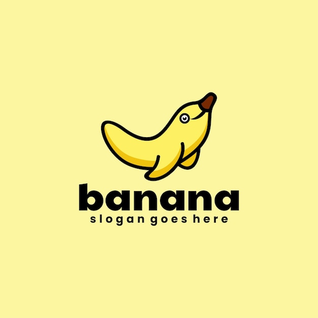 Vector illustration banana mascot style