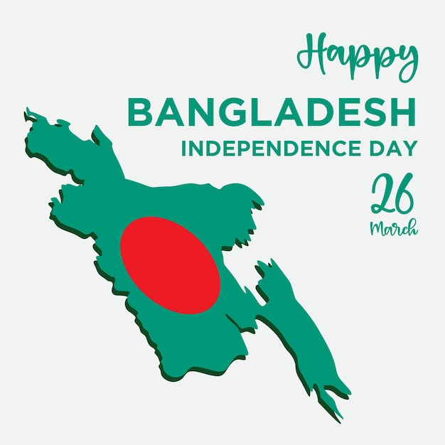 Illustrazione vettoriale per il giorno dell'indipendenza felice del bangladesh