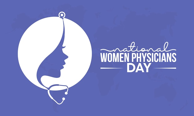Vector illustration banner design template concept of National Women Physicians Day observed on February 03