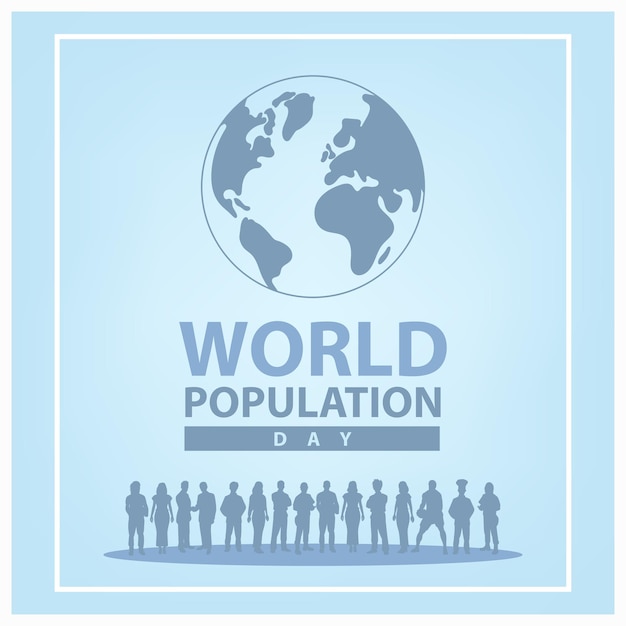 Vector vector illustration banner or poster of world population day eps 10