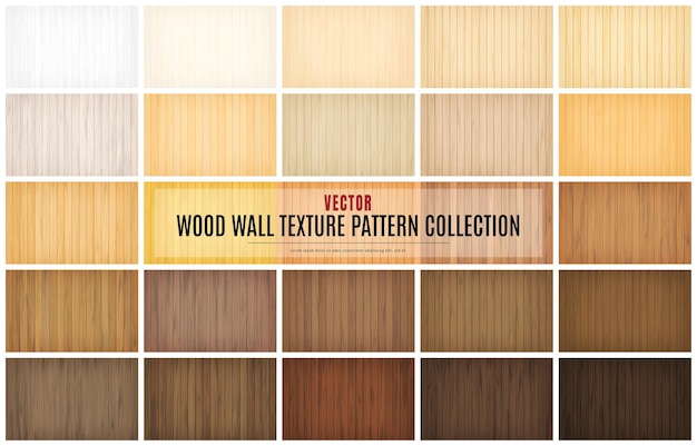 Vector vector illustration beauty wood wall floor texture pattern background collection set.