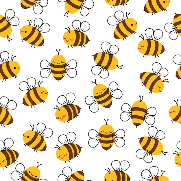 Vector illustration of bees