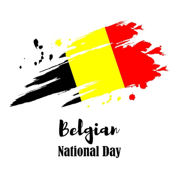 Vector illustration for Belgian independence day