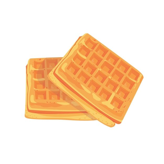 Vector vector illustration of belgian waffles