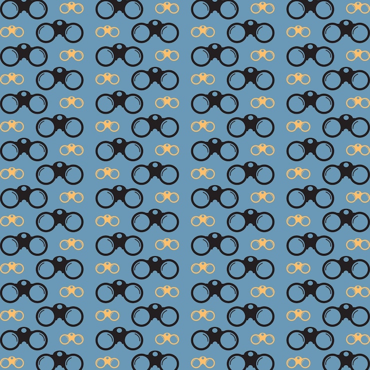 Vector vector illustration of binocular seamless pattern background