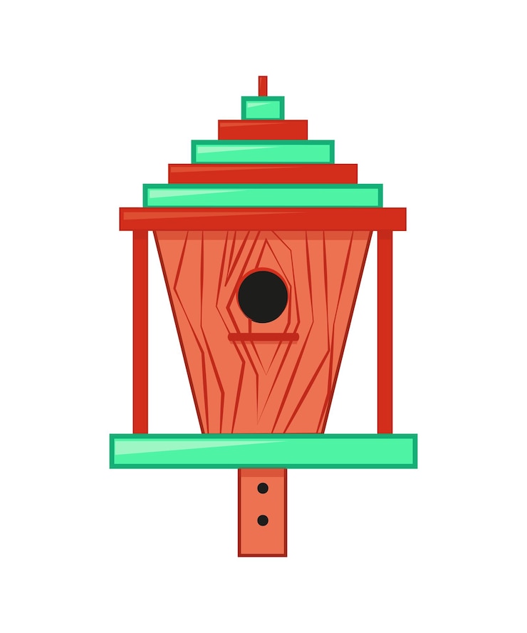 Vector vector illustration of birdhouse