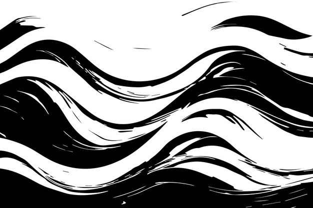 Vector vector illustration of black abstract texture on white background