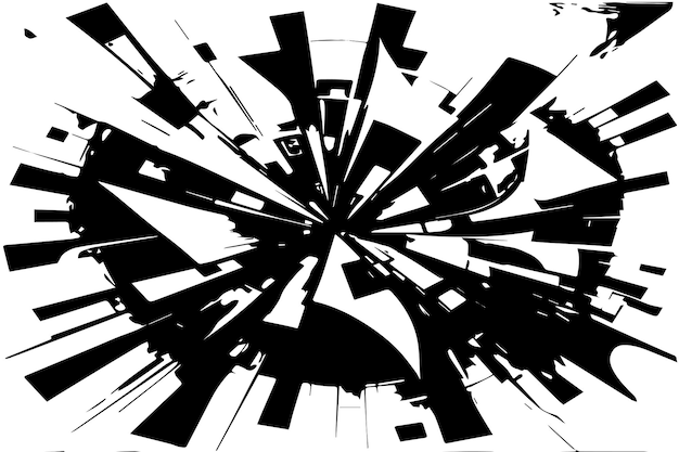 Vector vector illustration of black abstract texture on white background