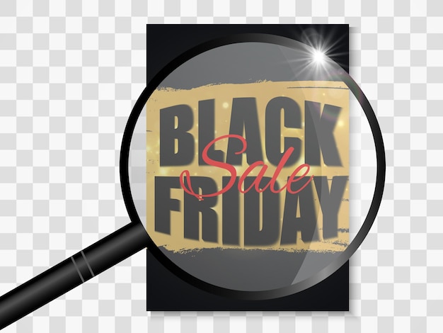 Vector illustration of black friday sale banner on background