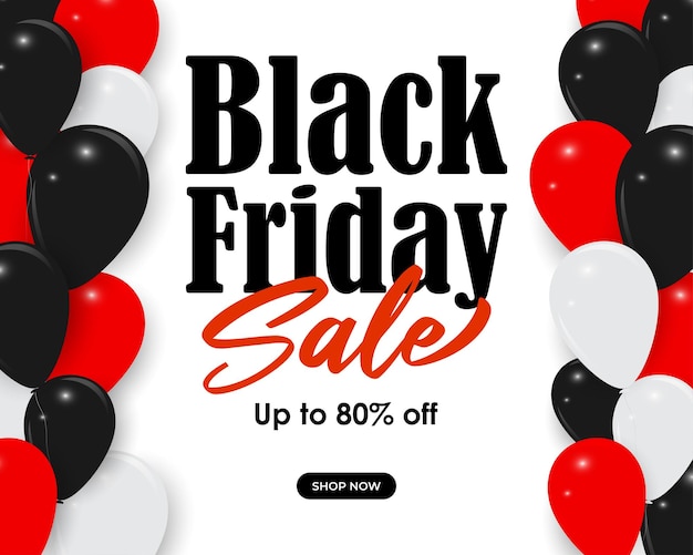 Vector illustration for black Friday sale flyer banner offer template