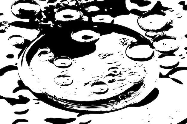 vector illustration of black texture of bubbles on white background