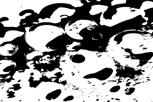 白い背景上の泡の黒い質感のベクトルイラスト