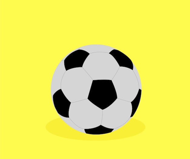 Векторная иллюстрация черно-белого футбольного мяча