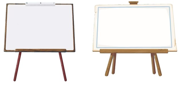 Vector vector illustration of blank board templates for school classes business presentation information display