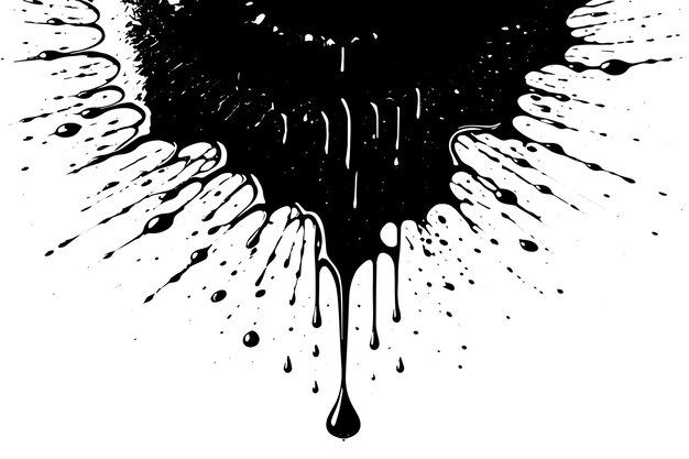 Vector vector illustration of blood outlined in black with a textured appearance isolated on a white