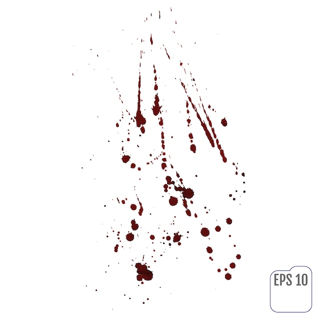 Vector illustration of blood splatter isolated on white background