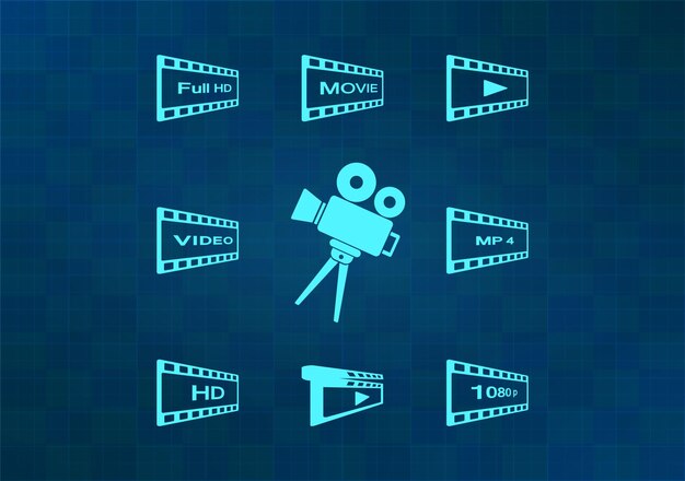 Vector vector illustration on blue background