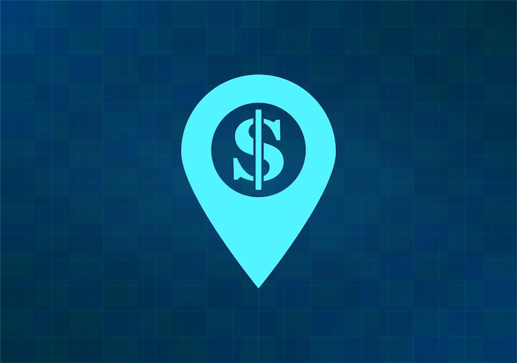 Vector vector illustration on blue background