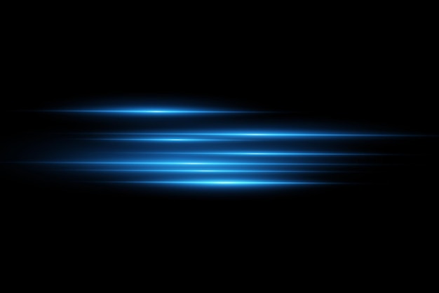Векторная иллюстрация синего цвета Световой эффект Абстрактные лазерные лучи света Хаотические неоновые лучи