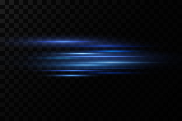 Vector illustration of a blue color light effect abstract laser beams of light chaotic neon rays