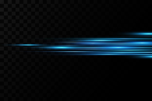 Vector illustration of a blue color light effect abstract laser beams of light chaotic neon rays