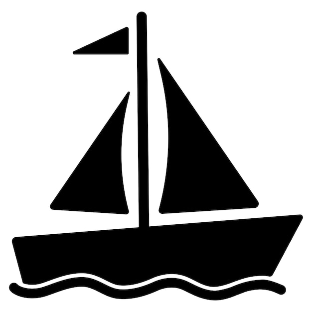 vector illustration of a boat on a transparent background