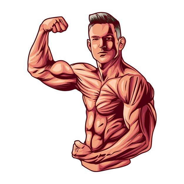 VECTOR ILLUSTRATION BODYBUILDER 1