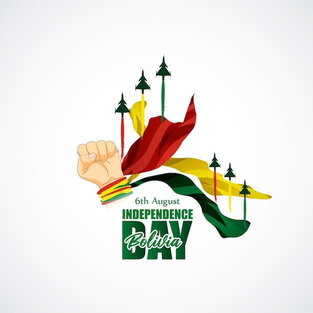 Vector vector illustration of bolivia independence day social media story feed template