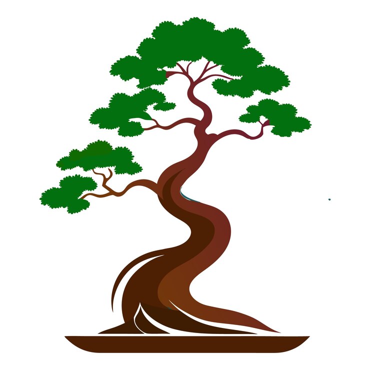Vector vector illustration of bonsai tree