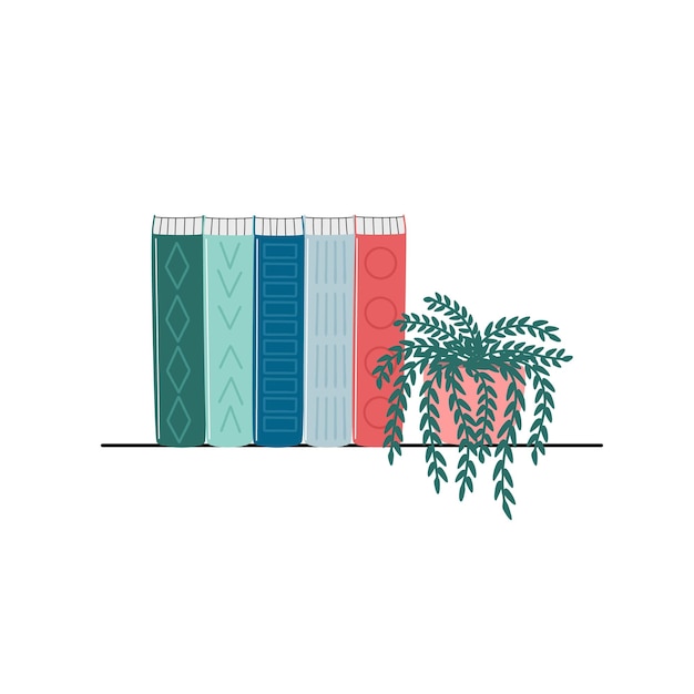 Vector illustration of books