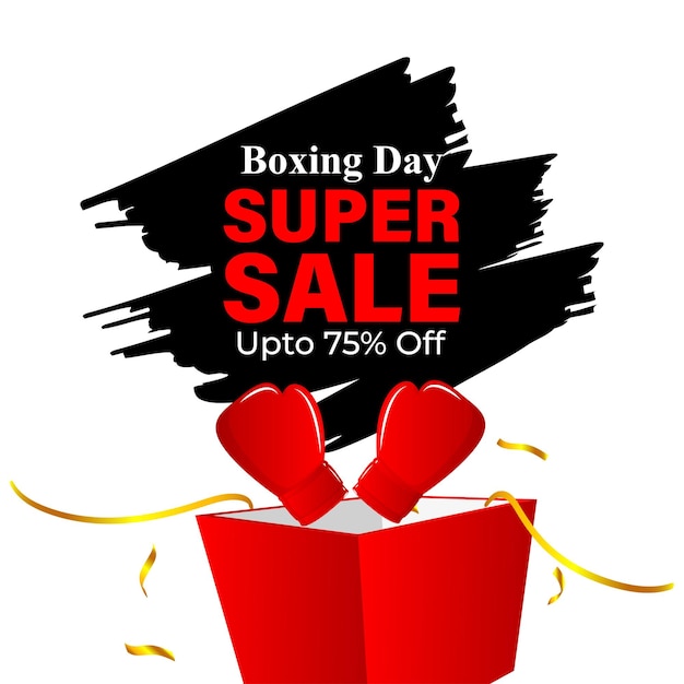 Векторная иллюстрация шаблона корма социальных сетей Boxing Day Sale