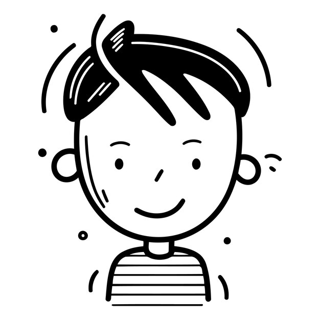 Vector illustration of a boy who smiles and looks at the camera