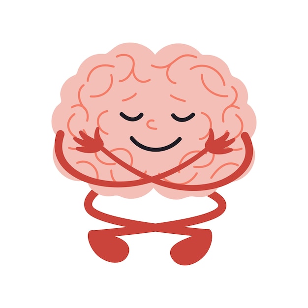 Vector illustration of brain character