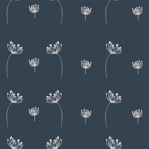 Vector illustration of a branch on a blue background in a Scandinavian style for wallpaper covers print