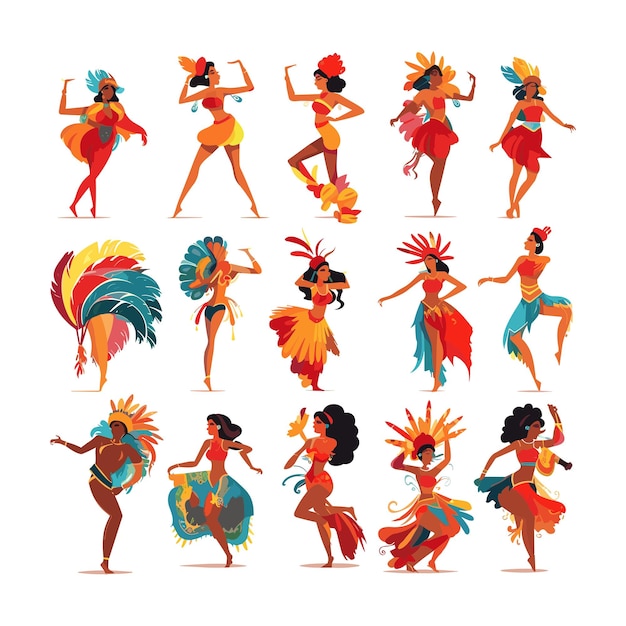 Vector illustration brazilian carnival dancer