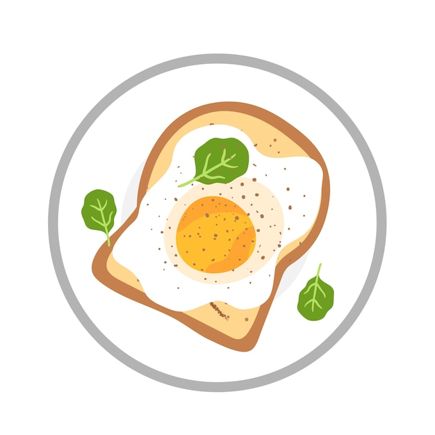 Vector illustration of breakfast food.