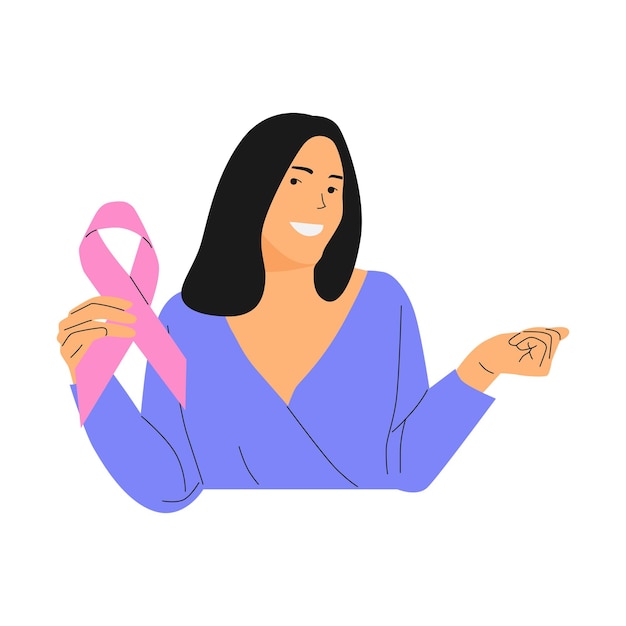 Vector vector illustration of breast cancer awareness