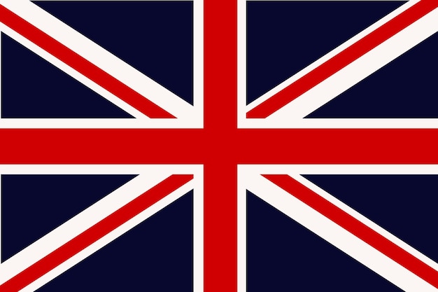 Vector illustration of the British flag Flag of the United Kingdom of Great Britain and Northern Ireland State symbol in national colors