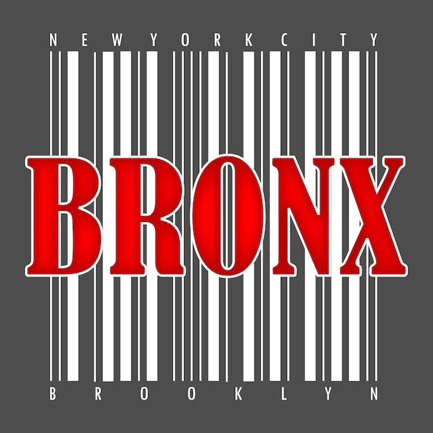 vector illustration bronx icon text lettering stylish images design typography