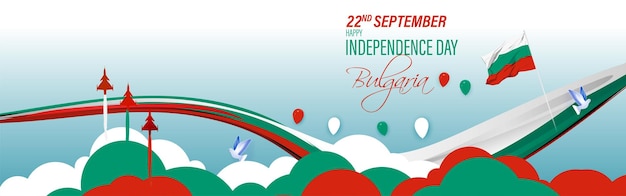 Vector illustration of Bulgaria Independence Day social media story feed template