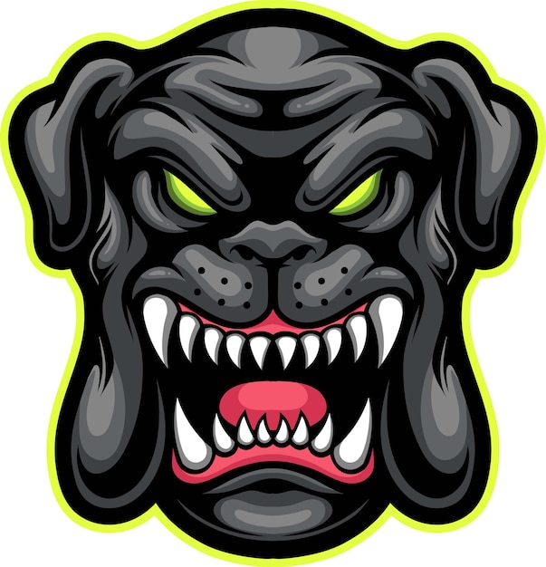 Illustrazione vettoriale della mascotte della testa del bulldog per il logo esport e sport