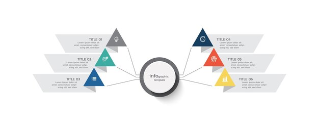 Vector illustration business data visualization process infographic template design