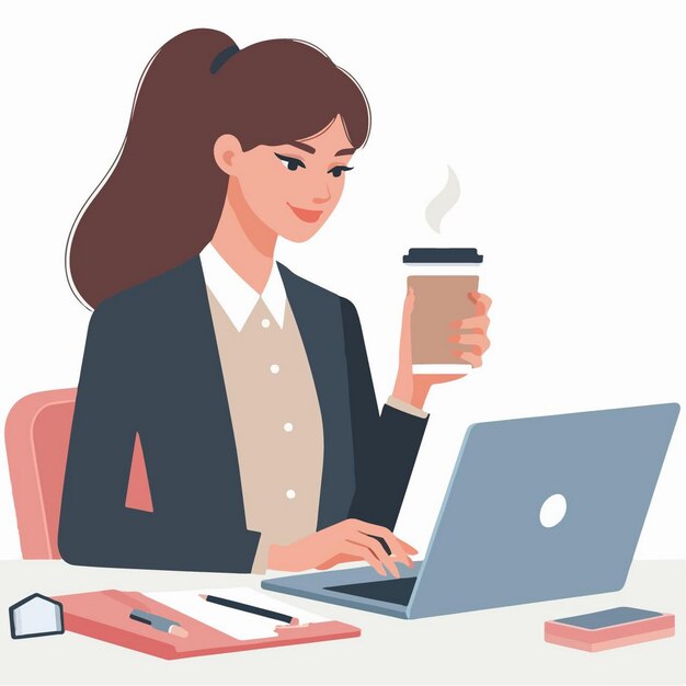 Vector vector illustration of business in flat design style