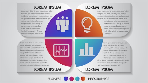 Vector illustration business infographics 4 options