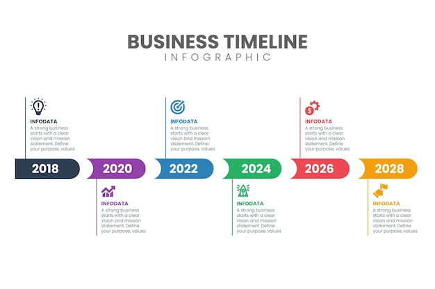 Vector vector illustration business timeline infographic chart template design