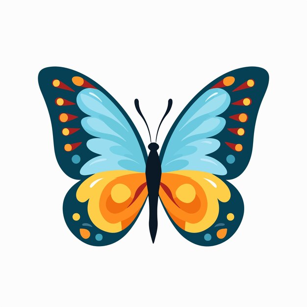 Vector illustration of butterflies in flight