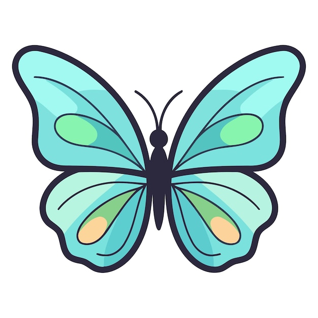 Vector vector illustration of a butterfly showcasing elegant wing patterns