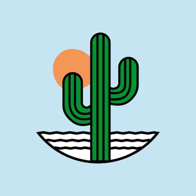 Vector illustration cactus Desert theme vector artwork for tshirts prints posters and other uses