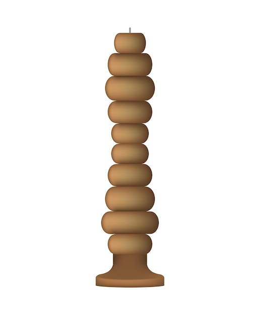 Vector illustration of candle and candlestick