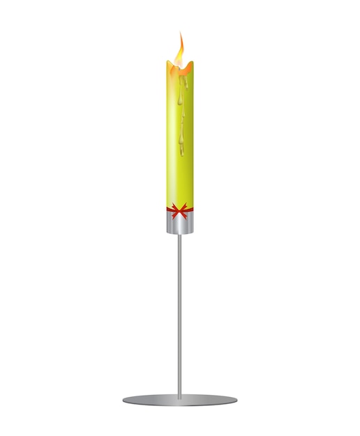 Vector vector illustration of candle and candlestick